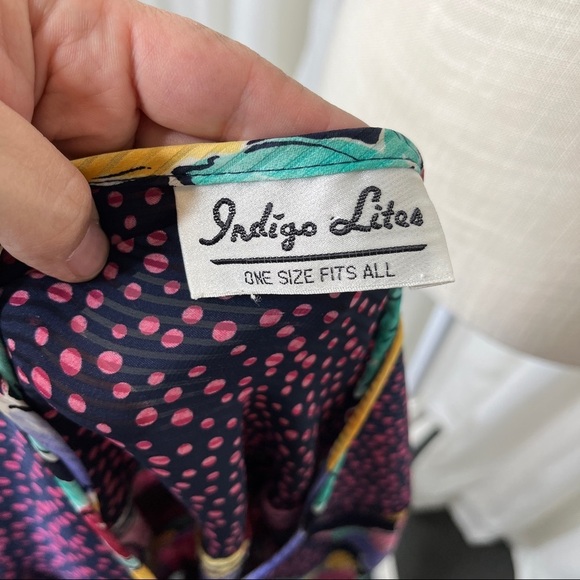 Vintage 80’s pop over multi color grandma blouse - Picture 5 of 7